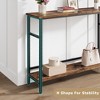 Homhougo 2 Tier Entryway Table, Console Tables for Entryway, Industrial Sofa Table with Adjustable Shelf Brown - 4 of 4