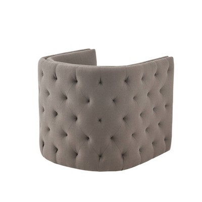 Grayson Barrel Swivel Accent Chair in Gray Leather