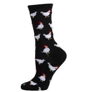 Memoi Chickens Rayon Blend Crew Socks - 1 of 3