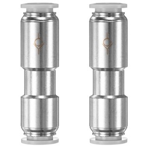 Unique Bargains Nickel Plated Brass Plastic Push to Connect One Way Check Valve 2 PCS - 1 of 4