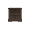Signature Design by Ashley Taffenbrook 3-Drawer Nightstand with USB Charging and Power Outlets - Medium Brown - 4 of 4
