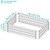 Sunnydaze Raised Corrugated Galvanized Steel Rectangle Garden Bed for Plants, Vegetables, and Flowers - 48" L x 11.75" H - image 3 of 4