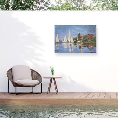 Trademark Fine Art - Claude Monet Regatta at Argenteuil Matted Framed Art