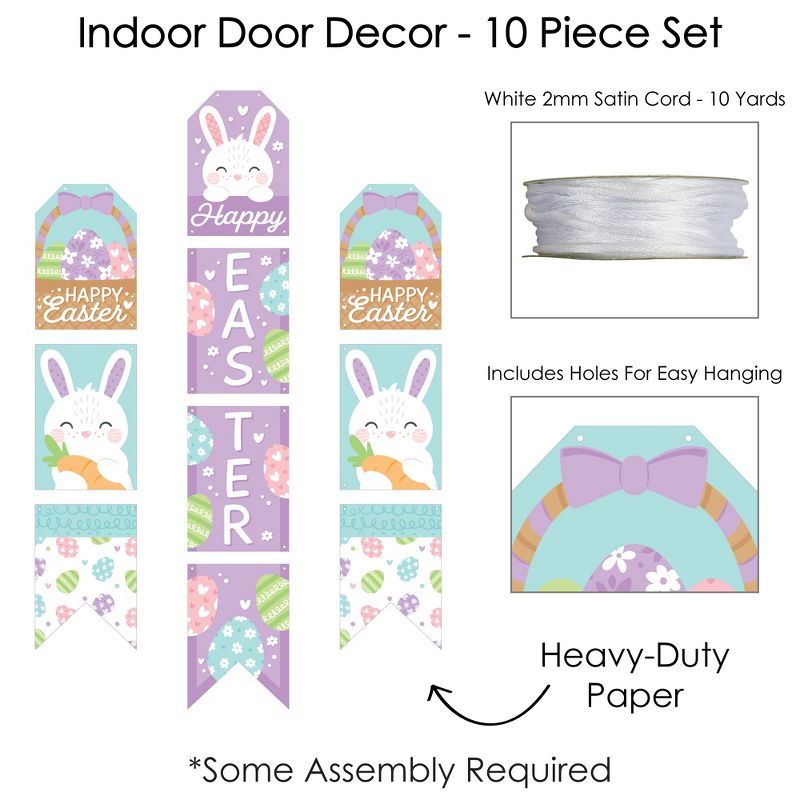 Big Dot of Happiness Spring Easter Bunny - Hanging Vertical Paper Door Banners - Happy Easter Party Wall Decoration Kit - Indoor Door Decor, 5 of 8