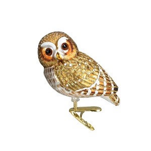 Old World Christmas Glass Blown Ornament for Christmas Tree, Pygmy Owl - 1 of 3