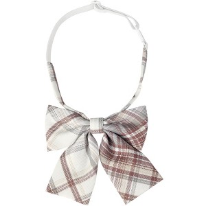 INSPIRE CHIC Women's Pre-tied Plaid Adjustable Elastic Band Casual Bow Ties - 1 of 4