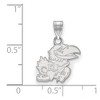 Black Bow Jewelry 10k White Gold Kansas Jayhawks NCAA Small Pendant - 2 of 3