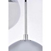 Elegant Lighting Eclipse 5 Lights Chrome Pendant With Frosted White Glass - 3 of 4
