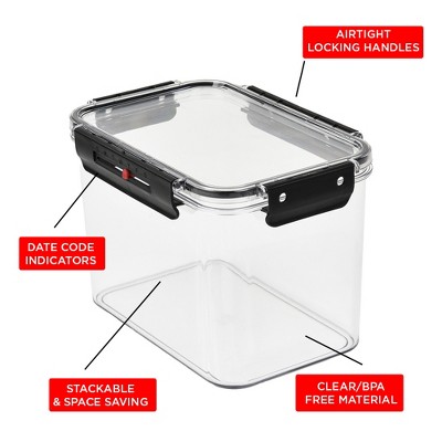 SharpChef Airtight Food Storage Container with Easy locking lids, Date Indicator, Leakproof, Kitchen Pantry Organization and Storage, BPA-Free — фото 3