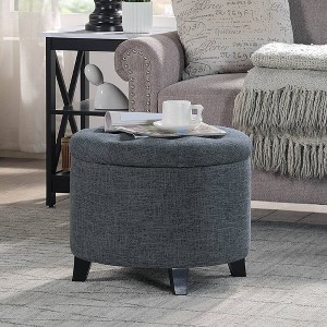 Breighton Home Designs4Comfort Round Storage Ottoman - 1 of 4