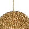 Northlight 4" Gold Glitter Spiral Coiled Wire Christmas Ball Ornament - 2 of 4