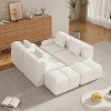 KWPZQEB Modular Sofa, Sectional Sofa w/ Pillows, 1/2/3/6-Seater Soft Lounger, Armless Corduroy Sofa, Modern Boneless Conversion Sofa for Living Room - 4 of 4