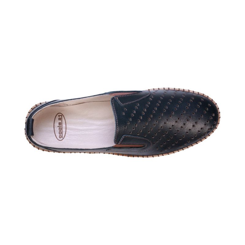 Cools 21 Amillie Perforated Memory Foam Leather Flats, 4 of 6
