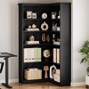 Garvee Corner Bookshelf 72.8in Farmhouse Bookcase Large Bookshelf - 3 of 4