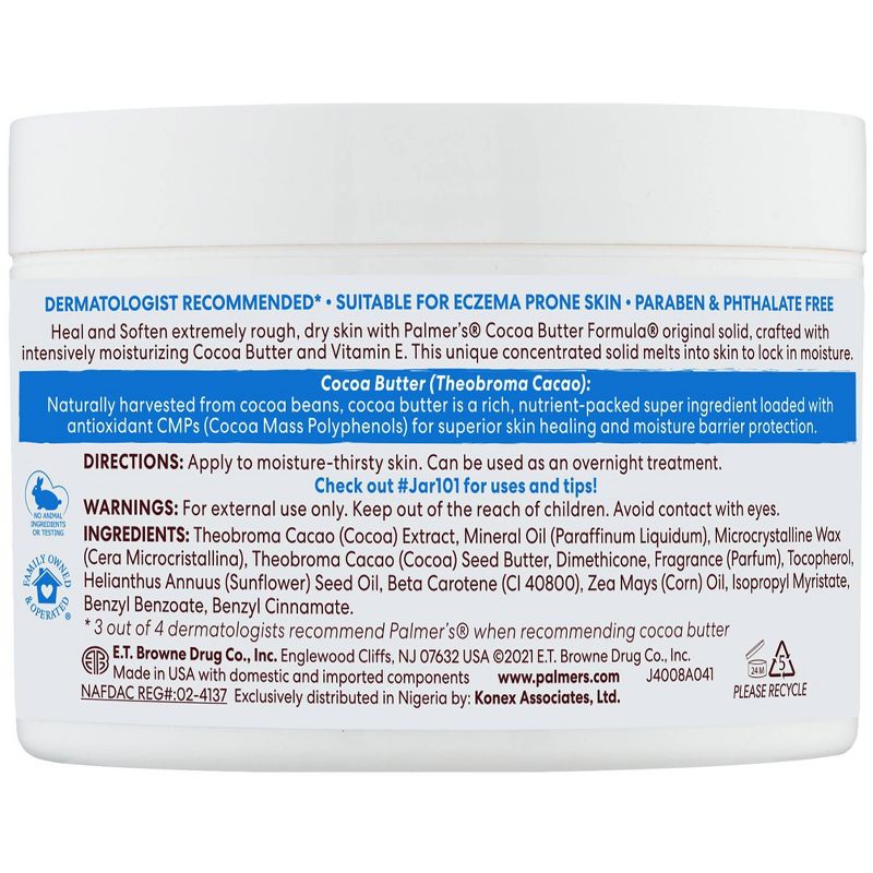 Palmer's Cocoa Butter Formula Daily Skin Therapy Solid Jar - 7.25oz, 3 of 8