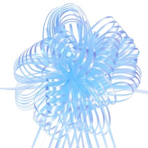 Unique Bargains Bright Metallic Gift Wrapping Large Pull Bow Ribbon for Wedding 5 Pcs - 1 of 4