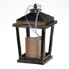 SEVOBAL Party Decorations and Accessories Set of 2 Menifee Lanterns with Burnished Copper Finish for Living Room, Bronze, 11"*5.9"*9.7" - 3 of 4