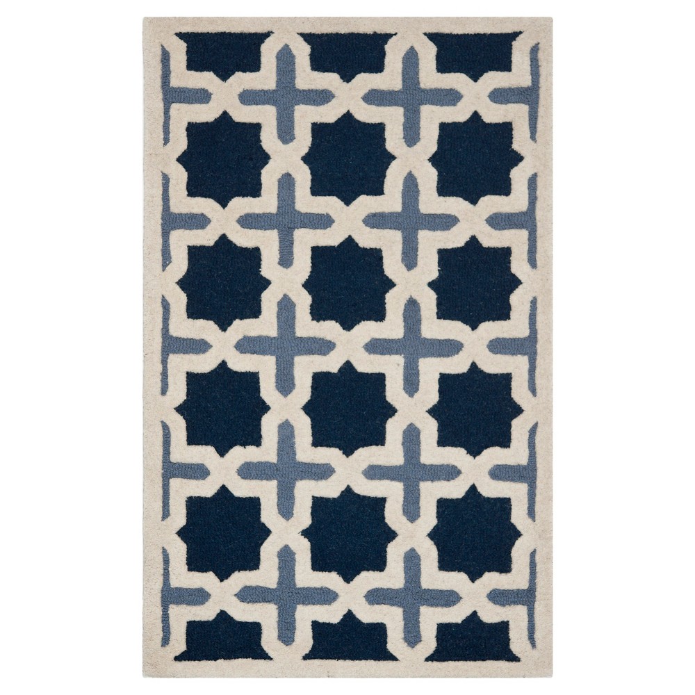 2'6inx4' Jerick Rug Blue/Ivory - Safavieh