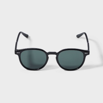 Men's Plastic Round Sunglasses - Goodfellow & Co™ Black