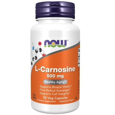 L-Carnosine 500mg - Vegetarian by Now Foods  -  50 VegCap