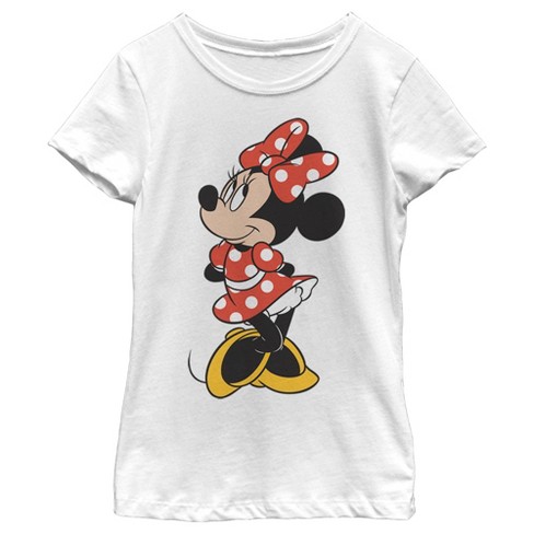 Girl's Disney Traditional Minnie T-shirt - White - Small : Target