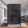 Grungis Matrix Metal Decorative Patio Screens,Freestanding Privacy Galvanized Steel Panel Screen with Square Pattern for Balcony,76" H×48" W - 4 of 4