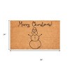 HomeRoots 24" X 36" Brown And Black Christmas Snowman Merry Christmas Outdoor Coir Door Mat - 3 of 4