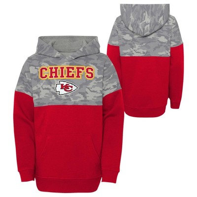 Youth Red Kansas City Chiefs Heritage Long Sleeve Hoodie T-Shirt