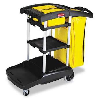 Rubbermaid Commercial FG9T7200BLA High Capacity Cleaning Cart - Black