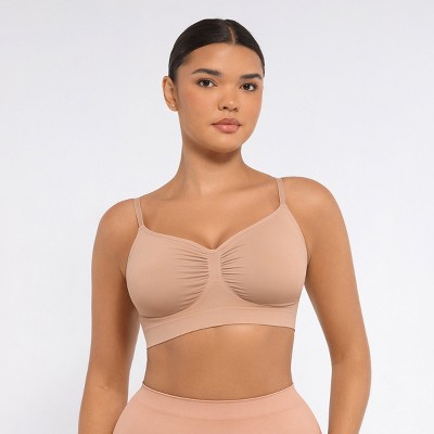 Feelingirl Women's Smooth Seamless Comfort Wireless Bra Black S