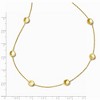 Black Bow Jewelry 14k Yellow Gold Italian Concave Beaded Station Necklace, 18 Inch - 2 of 4