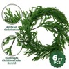 Swtroom 6FT Realistic Artificial Christmas Garland Lifelike Cedar Garland for Holiday Outdoor Indoor Decorations - 3 of 4