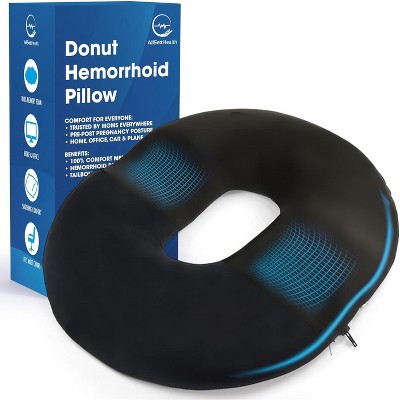 Donut Pillow with Non-Slip Washable Cover - Seat Cushion, Doughnut Pillow for Sitting Comfort & Postpartum Support