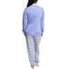 Muk Luks Womens Ski Lodge Pajama Set, Periwinkle/Fair Isle, 3X - 2 of 4