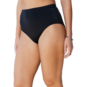 Swim 365 Women's Plus Size Classic Swim Brief With Tummy Control - 1 of 4