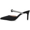Journee Womens Lunna Mules Mid Stiletto Pointed Toe Pumps - 2 of 4