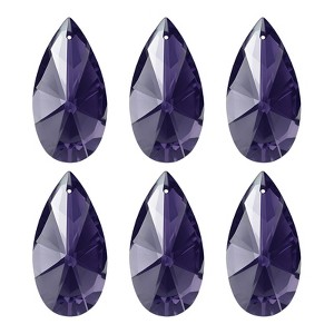 Unique Bargains DIY Hanging Ornament K9 Crystal Pendant Teardrop beads 6 Pcs - 1 of 4