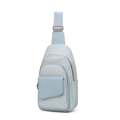MKF Collection Kace M logo Printed Vegan Leather Women’s Sling Bag by Mia K