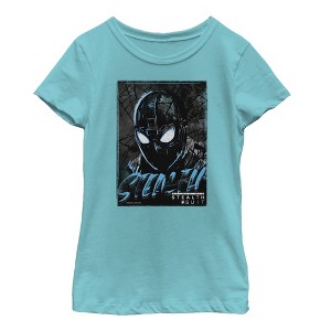 Girl's Marvel Spider-Man: Far From Home Artsy Stealth T-Shirt - 1 of 3