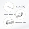 Unique Bargains Durable Multipurpose Iron Badge Brooch Pin Backs Safety Clasp 60 Pcs - 2 of 4