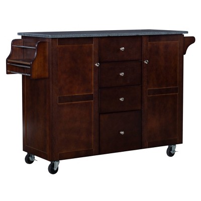 Alanis Kitchen Cart Espresso - Linon