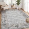 Vintage Washable Large Area Rug for Bedroom Living Room, Bordered Non Slip Floor Carpet for Dining Room, Retro Accent Throw Mat - 3 of 4