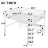 NicBex Full/Queen Size Metal Loft Bed with Charging Station,LED Lights&Desk,Space-Saving&Noise Reduced Gaming Loft Beds for Gamers,350lbs Max - 3 of 4