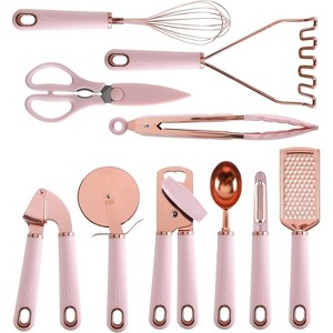 COOK WITH COLOR Kitchen Gadget Set Stainless Steel Utensils with Soft Touch Handles, 10 Pc. Copper - 1 of 4