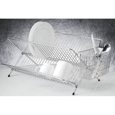 Improvements 2-tier Space Saving Dish Draining Rack Refurbished