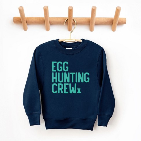 The Juniper Shop Egg Hunting Crew Bunny Youth Graphic Sweatshirt - XS - Navy