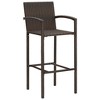 vidaXL Garden Bar Set Brown - 4 - 4 of 4