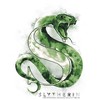 Men's Harry Potter Slytherin Snake Watercolor T-Shirt - 2 of 4