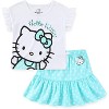 Hello Kitty Sanrio Girls Short Sleeve Shirt and Skirt 2 Piece Set for Big Kids - Size 10 - 2 of 4