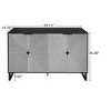 NicBex Carved 4-Door Sideboard Storage Cabinet with Adjustable Shelf for Living Room,Office and Entryway - 3 of 4
